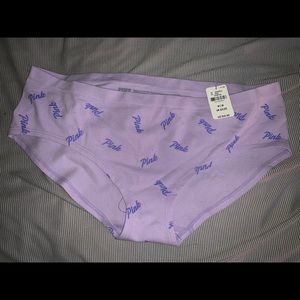 NWT PINK seamless hipsters purple logo size M